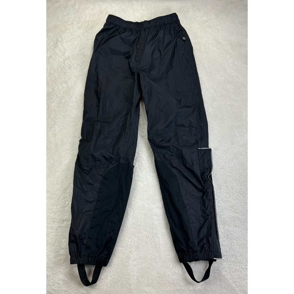 Harley Davidson Rain Pants Womens XS Motorcycle Black Stirrups Ankle Waterproof